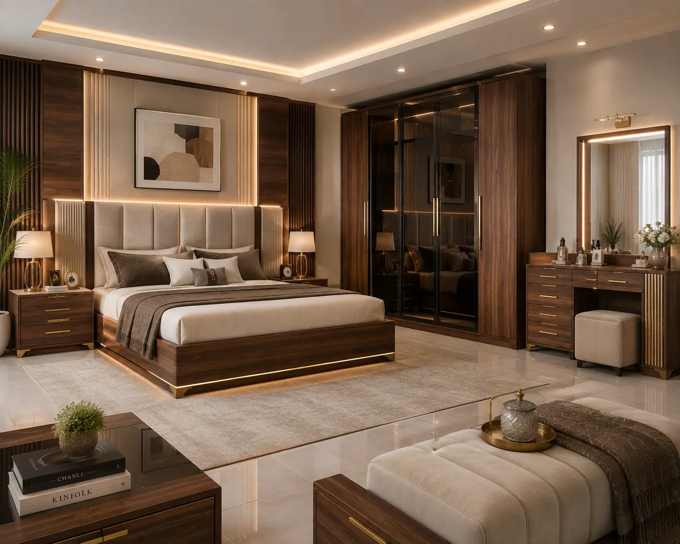 Luxury wooden bedroom set in Rawalpindi by Awan Furniture